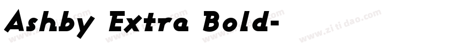 Ashby Extra Bold字体转换